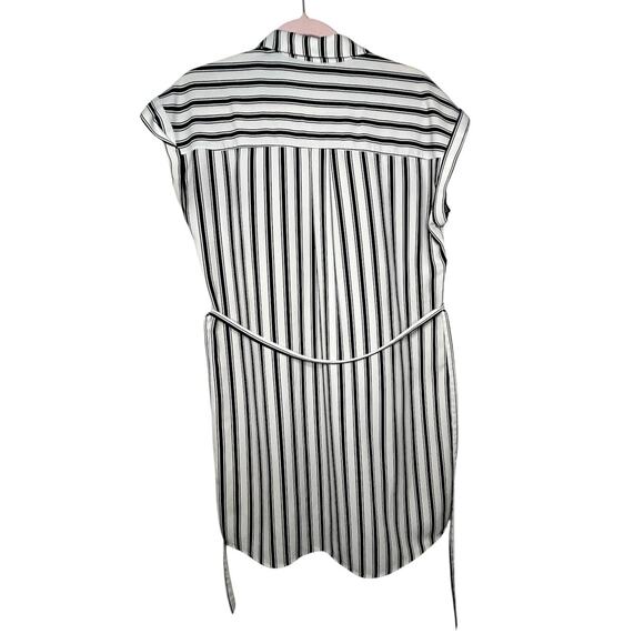 Express Black and White Striped Midi Dress - Picture 4 of 10